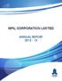 MPIL CORPORATION LIMITED ANNUAL REPORT