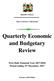 Quarterly Economic and Budgetary Review