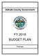 DeKalb County Government FY 2018 BUDGET PLAN. Policies