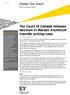 Tax Court of Canada releases decision in Marzen Aluminum transfer pricing case