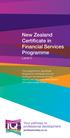 New Zealand Certificate in Financial Services Programme