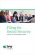 Filing for Social Security