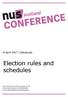 6 April 2017 Edinburgh. Election rules and schedules