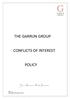 THE GARRUN GROUP CONFLICTS OF INTEREST POLICY. Page 1 Last updated 26 September 2018