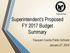 Superintendent s Proposed FY 2017 Budget Summary