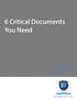 6 Critical Documents You Need
