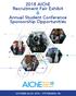 2018 AIChE Recruitment Fair Exhibit & Annual Student Conference Sponsorship Opportunities