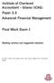 Institute of Chartered Accountant Ghana (ICAG) Paper 3.3 Advanced Financial Management
