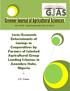 Socio-Economic Determinants of Savings in Cooperatives by Farmers of Selected Agricultural Group Lending Schemes in Anambra State, Nigeria