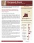 Burgundy Book. Recovery Continues at a Steady Pace as Manufacturing and Residential Housing Sectors Improve