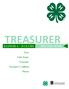 TREASURER RECORD BOOK ILLINOIS 4 H CLUBS. Year Club Name Treasurer. Treasurer s Address Phone