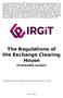 The Regulations of the Exchange Clearing House