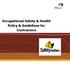 Occupational Safety & Health Policy & Guidelines for Contractors