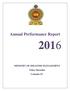 Annual Performance Report. MINISTRY OF DISASTER MANAGEMENT Vidya Mawatha Colombo 07.