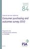 Consumer purchasing and outcomes survey 2010