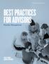 BEST PRACTICES FOR ADVISORS. Practice Management