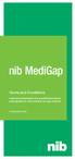 nib MediGap Terms and Conditions Important information for practitioners about participation in nib s medical no-gap scheme