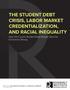 THE STUDENT DEBT CRISIS, LABOR MARKET CREDENTIALIZATION, AND RACIAL INEQUALITY. How the Current Student Debt Debate Gets the Economics Wrong