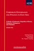 CORPORATE GOVERNANCE AND FINANCE IN EAST ASIA
