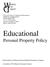Educational Personal Property Policy