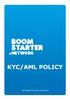 GENERAL TERMS OF BOOMSTARTER PTE. LTD AML/KYC POLICY VERIFICATION PROCEDURES
