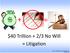 + = $40 Trillion + 2/3 No Will = Litigation. Pictures: commondreams.com, cjdlawgroup.com, e- crimebureau.com