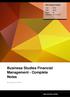 Business Studies Financial Management - Complete Notes