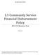 1.5 Community Service Financial Disbursement Policy