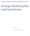Strategic Marketing Plan Look- back Review