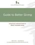 Guide to Better Giving. Using Donor Advised Funds for Better Charitable Giving