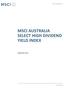 MSCI AUSTRALIA SELECT HIGH DIVIDEND YIELD INDEX