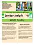 Insight Issue No. 9. Lender. What s Trending. In this issue. August Informa on from FHA s Office of Lender Ac vi es and Program Compliance
