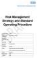 Risk Management Strategy and Standard Operating Procedure