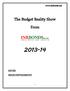 The Budget Reality Show From EDITOR: ARJUN PARTHASARATHY