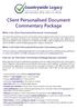 Client Personalised Document Commentary Package