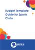 Budget Template: Guide for Sports Clubs