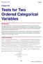 Tests for Two Ordered Categorical Variables
