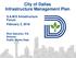 City of Dallas Infrastructure Management Plan