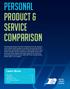 Personal Product & Service Comparison