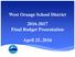 West Orange School District Final Budget Presentation. April 25, 2016