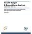 Health Budget & Expenditure Analysis