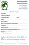 Hall Hire Booking Form