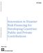 Innovation in Disaster Risk Financing for Developing Countries: Public and Private Contributions
