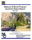 Measure W Bond Program Quarterly Status Report