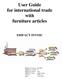 User Guide for international trade with furniture articles EDIFACT INVOIC