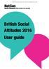 UK Data Archive Study Number British Social Attitudes Survey, British Social Attitudes 2016 User guide