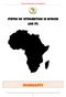 Status of Integration in Africa (SIA IV) STATUS OF INTEGRATION IN AFRICA (SIA IV) HIGHLIGHTS