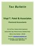 Tax Bulletin. Vispi T. Patel & Associates. Chartered Accountants. #10, 3rd Floor, Dwarka Ashish Apartment,