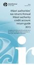 Māori authorities tax return/annual Māori authority credit account return guide 2013