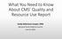 What You Need to Know About CMS Quality and Resource Use Report